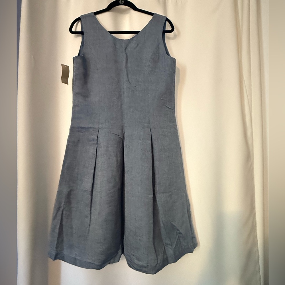 Coldwater Creek Light Blue V-Neck Dress - Picture 2 of 5